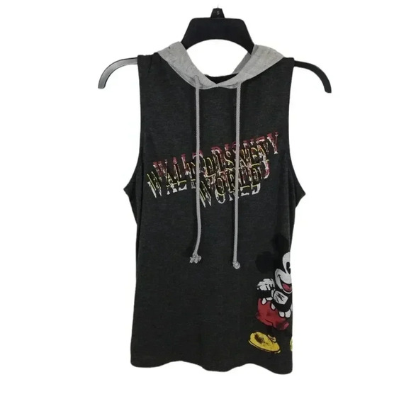 {Disney} Sleeveless Hooded Top Size Small - Picture 3 of 9